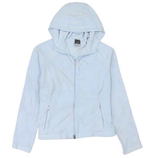 Nike Women's Blue Therma-Fit Fleece Hoodie Jacket Size 10