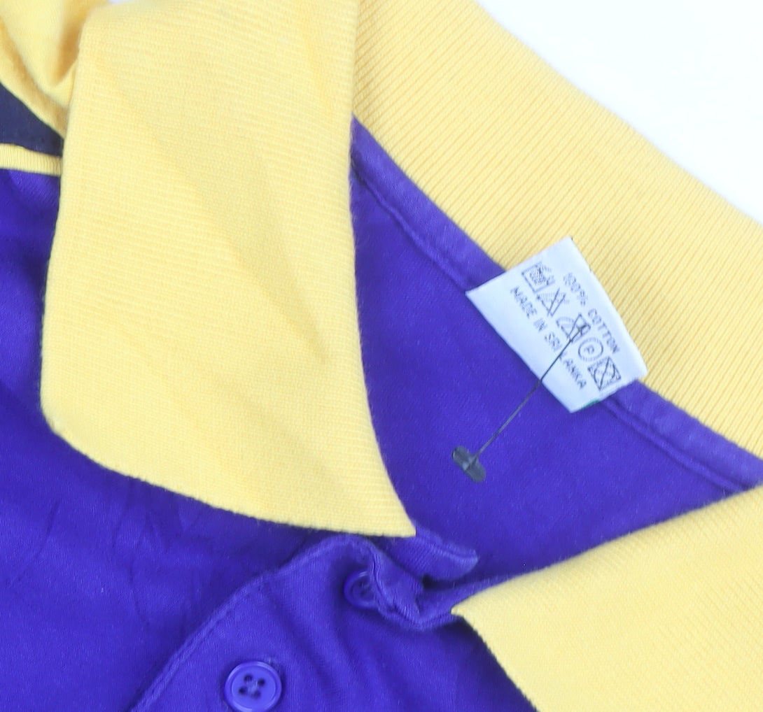 Trendy Men’s Blue Sri Lanka Sports Polo Shirt Size XL Cotton