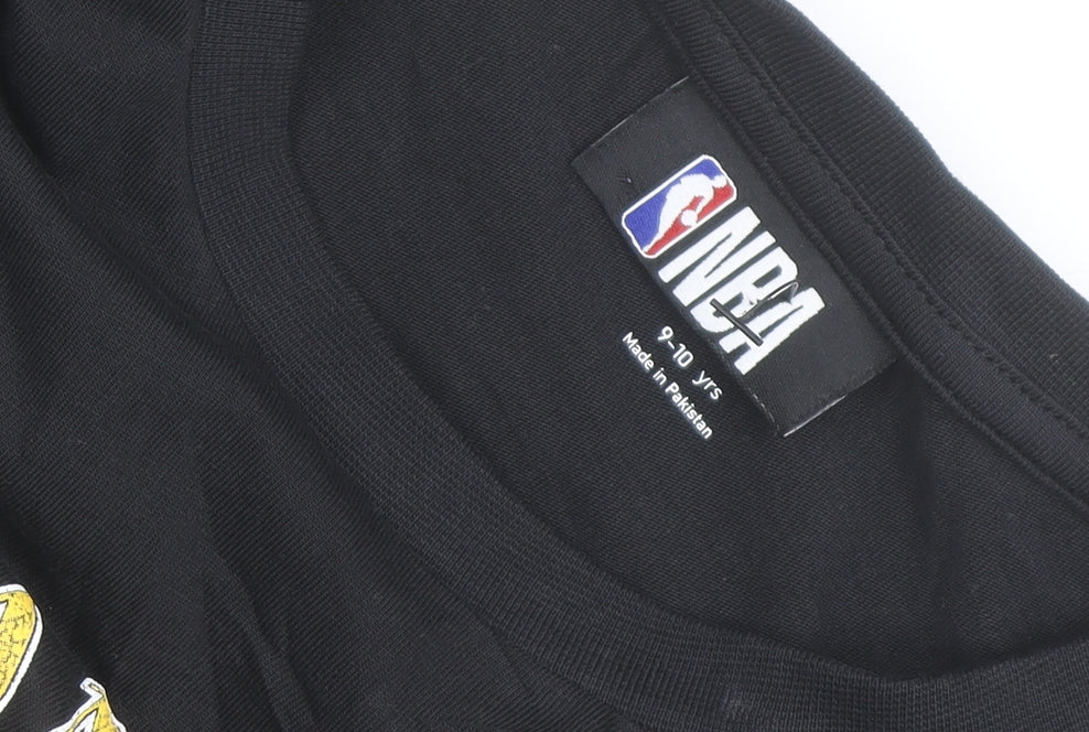 Marks and Spencer Girls Black NBA Los Angeles Lakers Cropped T-Shirt 9-10 Years