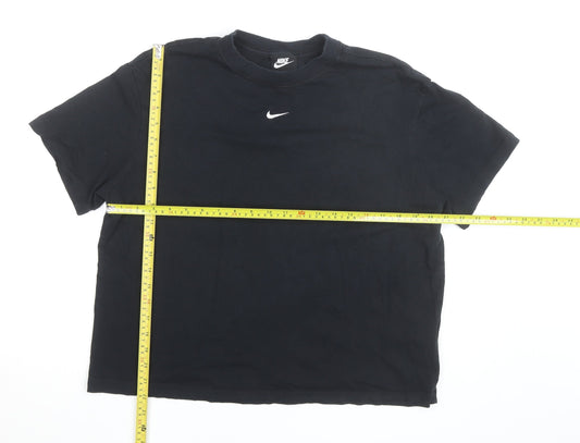 Nike Men's Black Cotton Crew Neck Short Sleeve T-Shirt Size M