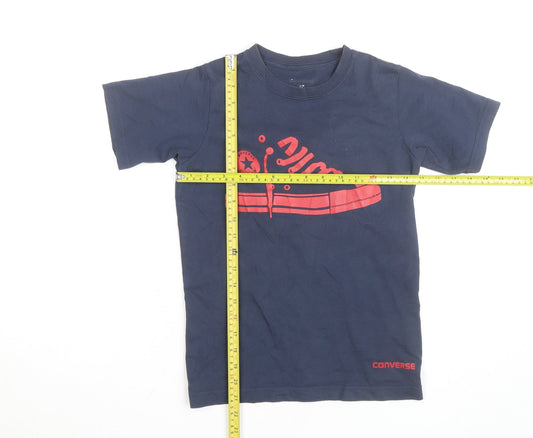 Converse Boys Blue Graphic Sneaker Print T-Shirt Size 11 Years