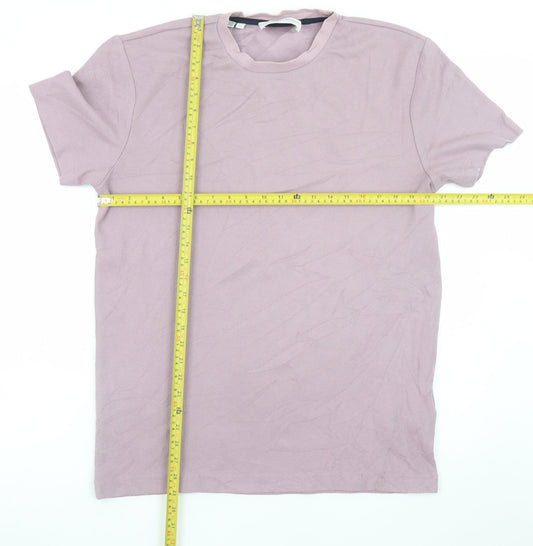 SELECTED HOMME Men's Purple Short Sleeve Crew Neck T-Shirt Size S