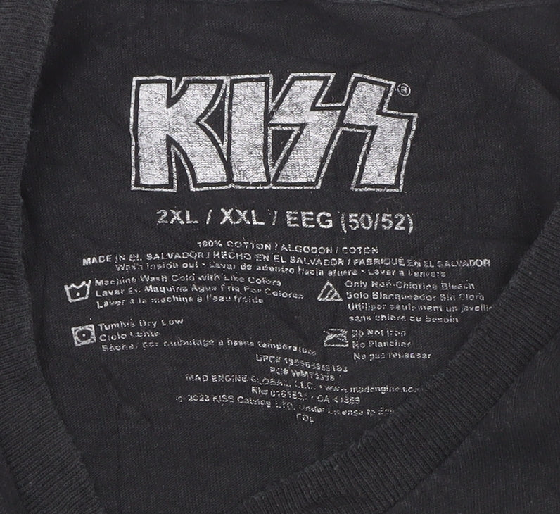 KISS Destroyer Black Band Graphic Men's T-Shirt 2XL Cotton Classic