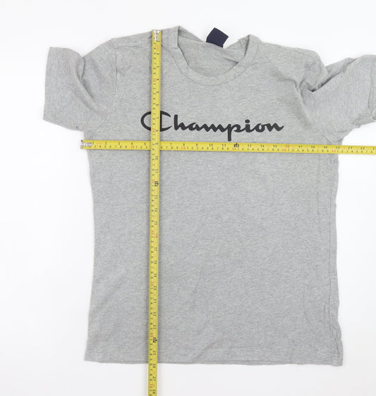 Champion Men's Grey Crew Neck Short Sleeve T-Shirt Size S
