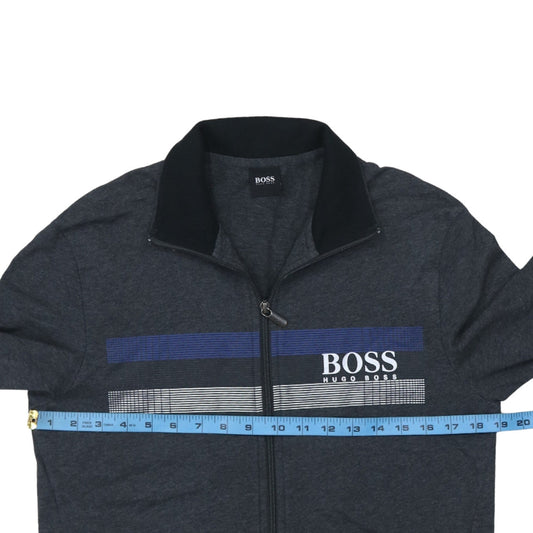 Hugo Boss Men's Grey Track Jacket Size M Full Zip Lightweight