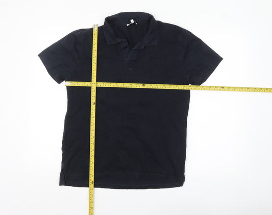 Reiss Men's Blue Egyptian Cotton Polo Shirt Size M Short Sleeve