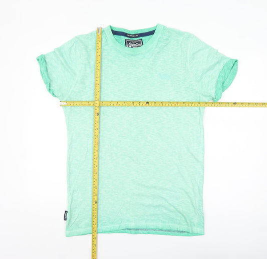 Superdry Men’s Green Vintage Crew Neck Cotton T-Shirt Size M