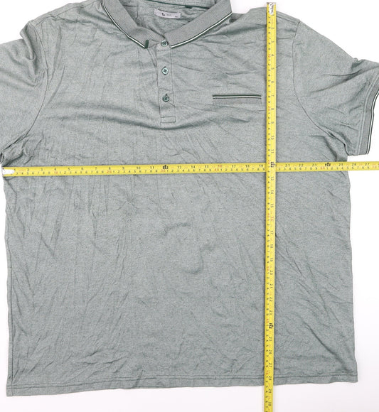 Tu Man Green 2XL Short Sleeve Cotton Polo Shirt