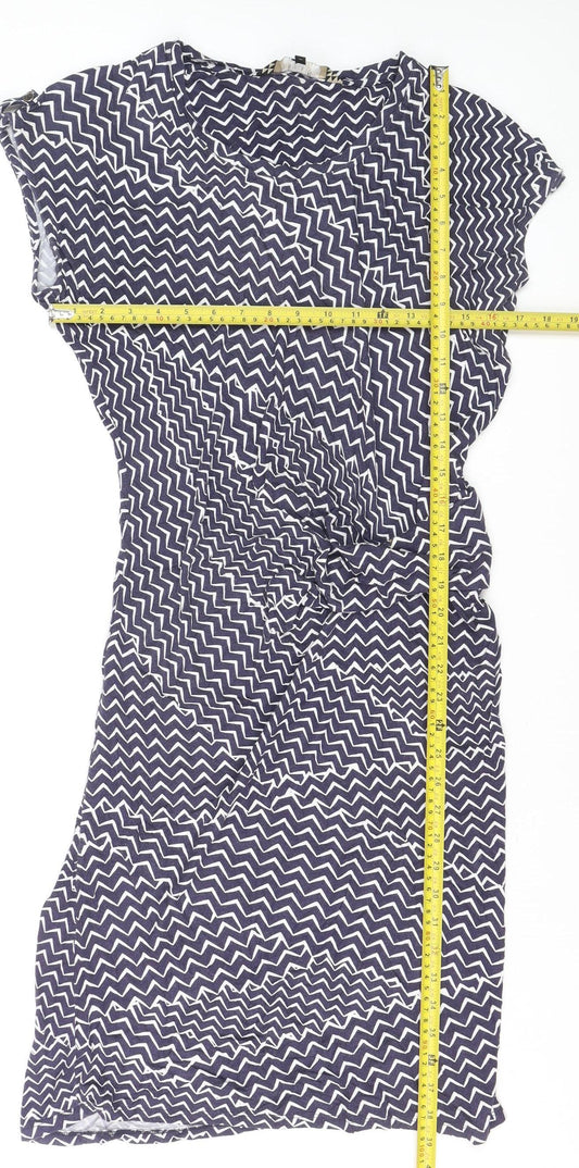 Principles by Ben de Lisi Women’s Blue Chevron Sheath Dress Size 12