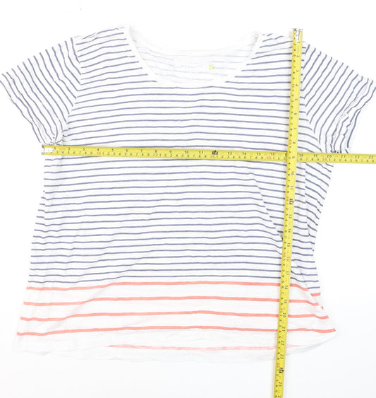 John Lewis Collection Weekend Women's Multicoloured Striped Cotton T-Shirt Size 12
