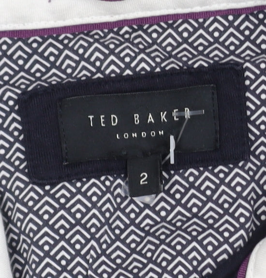 Ted Baker Men's Blue Short Sleeve Cotton Polo Shirt Size S