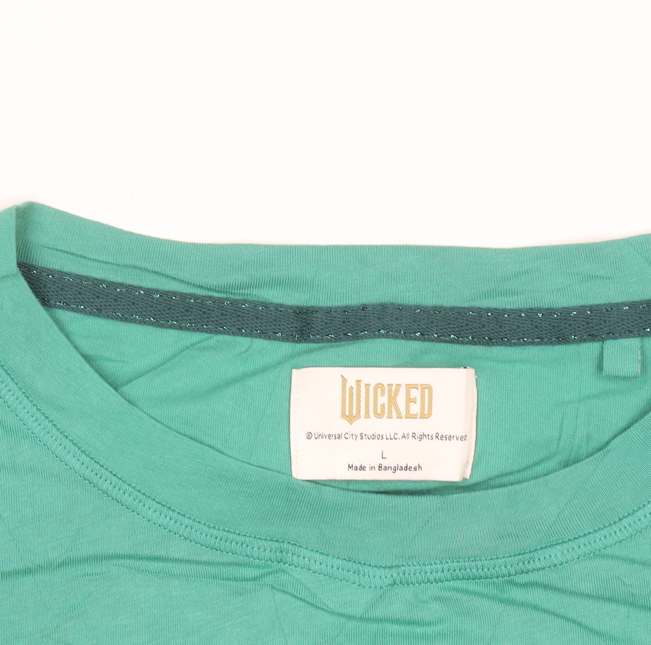 Marks and Spencer Women’s Green Cropped T-Shirt Wicked Print L