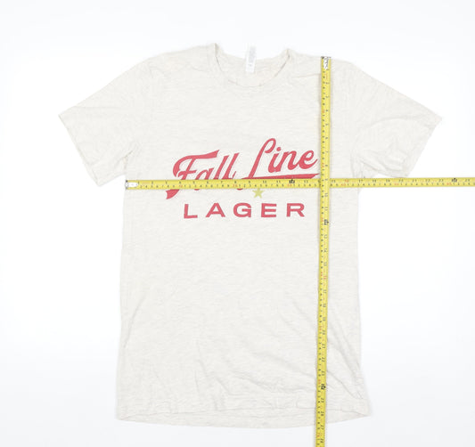 Bella+Canvas Men's Beige Fall Line Lager Graphic T-Shirt Medium