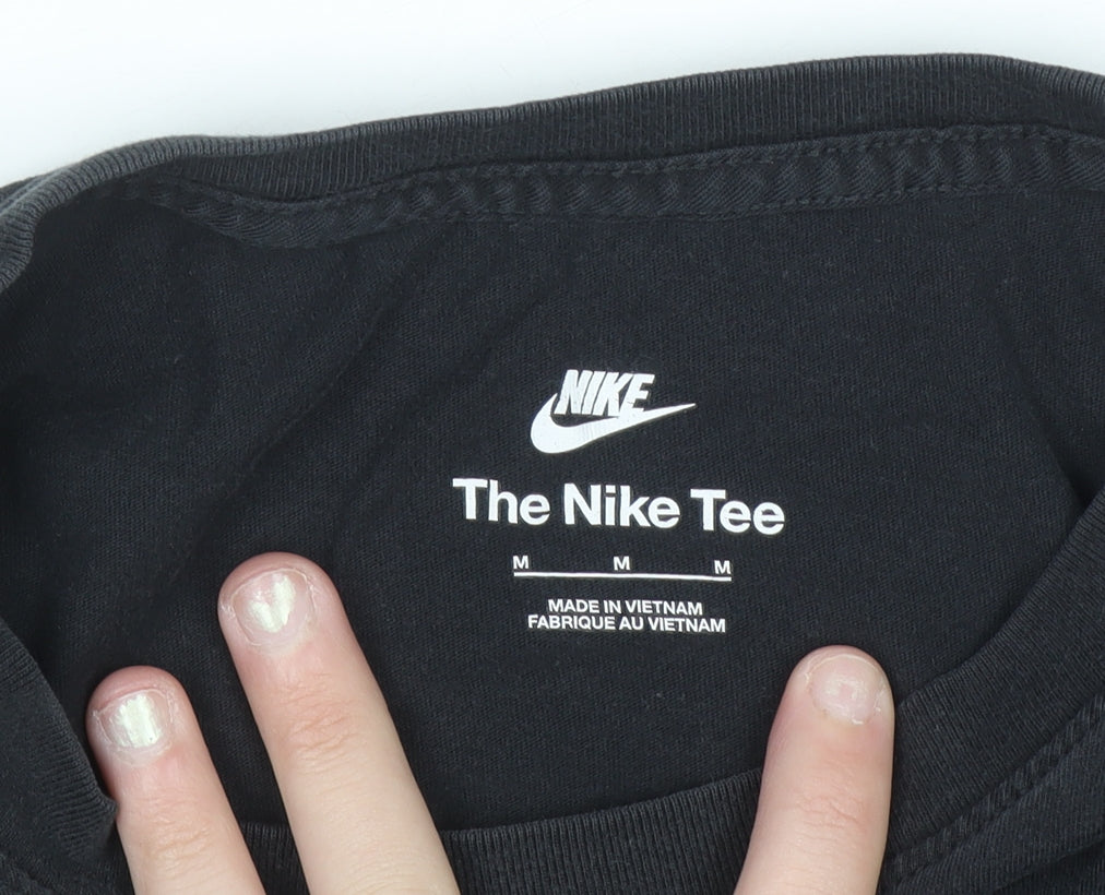 Nike Men's Black Crew Neck Short Sleeve Cotton T-Shirt M