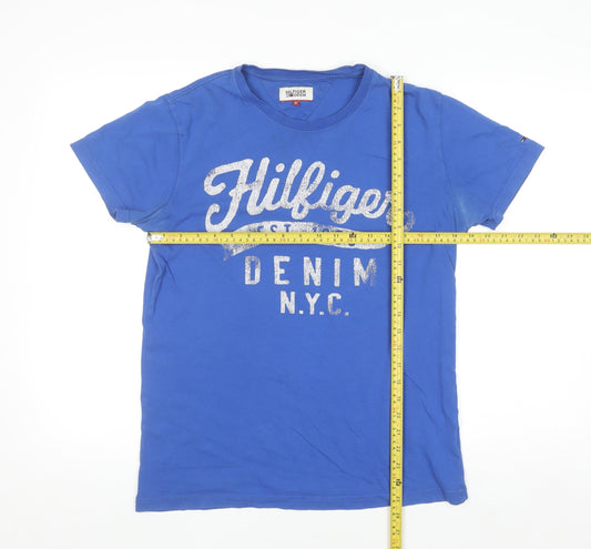 Tommy Hilfiger Denim Men's Blue Crew Neck Short Sleeve T-Shirt M