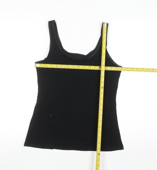 Next Women’s Black Cotton Stretch Tank Top Size 14
