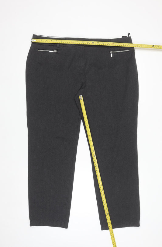 Marks and Spencer Women's Charcoal Slim Trousers Size 18
