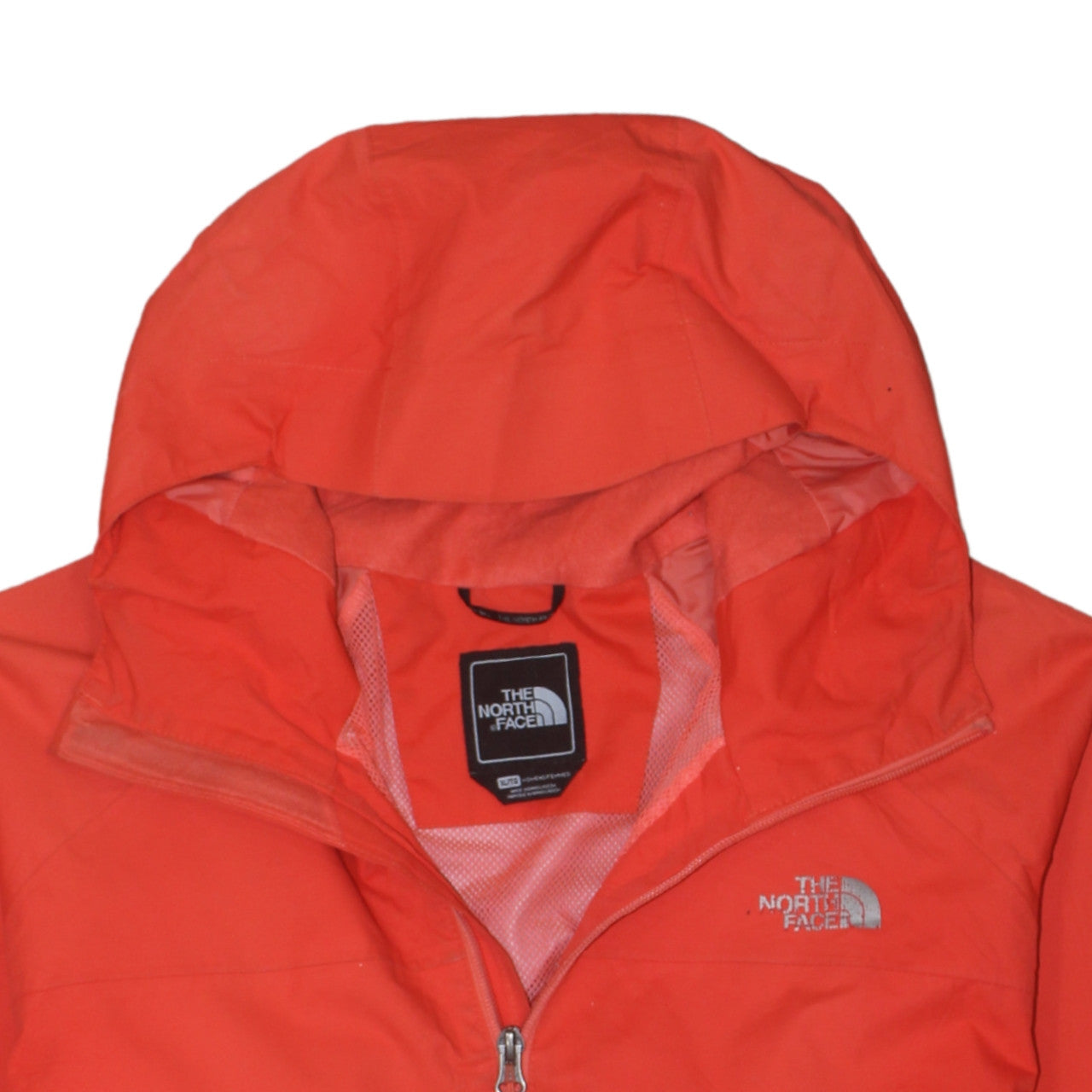 The North Face Womens XL Orange Hooded Waterproof Rain Coat Jacket