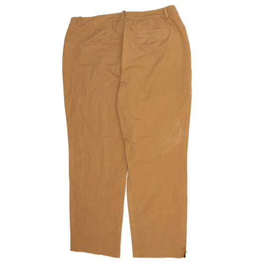 Ralph Lauren Women Beige Chino Straight Leg Plus Size 18W Trousers