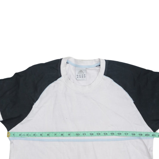 Adidas Men’s White Black Long Sleeve Crew Neck Sports Top L