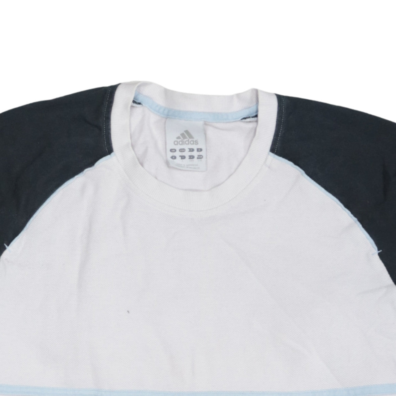 Adidas Men’s White Black Long Sleeve Crew Neck Sports Top L