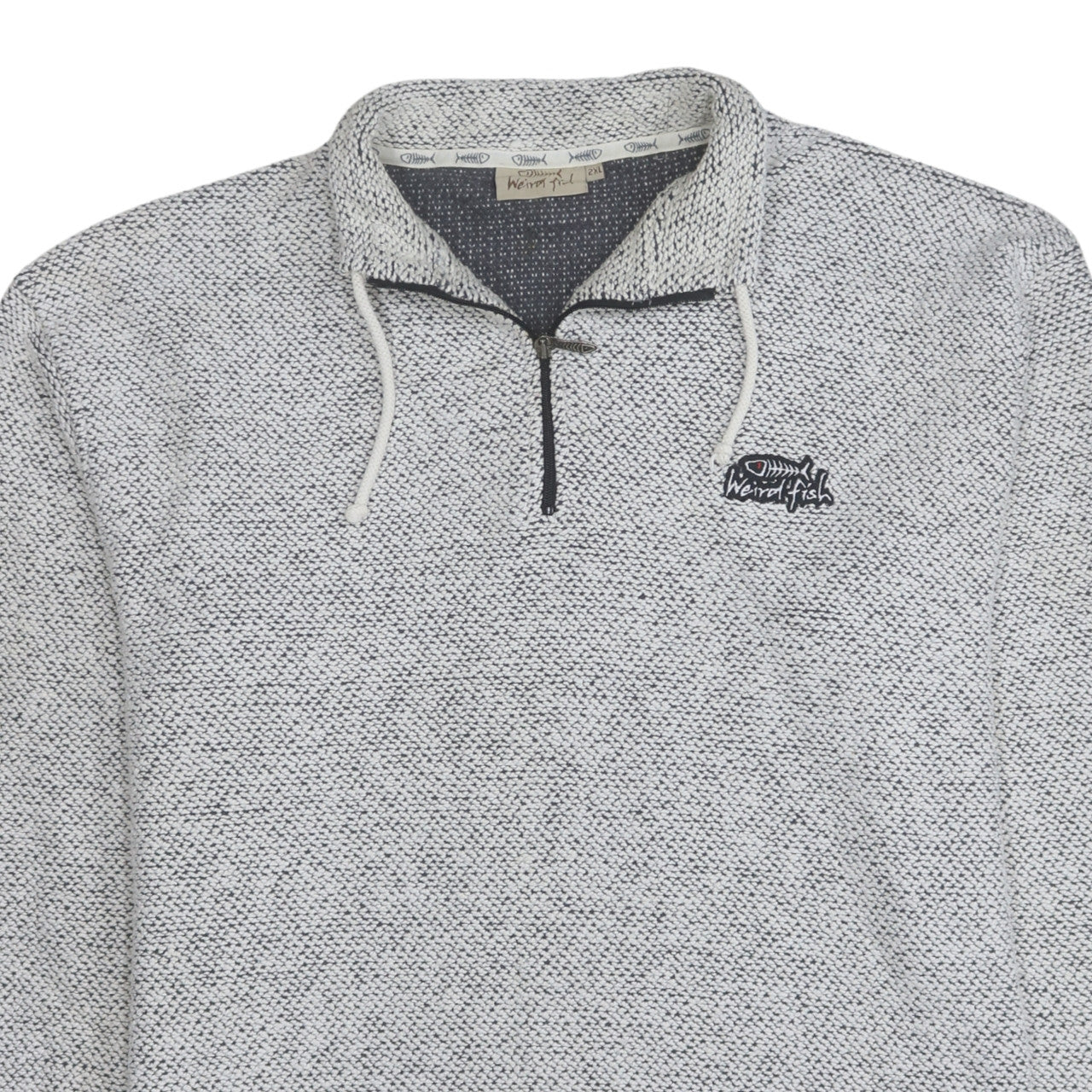 Weird Fish Men’s Grey 2XL Knit 1/4 Zip Sweatshirt