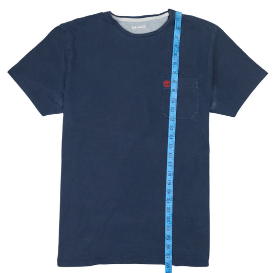 Timberland Men's Navy Blue Cotton Crew Neck Slim Fit T-Shirt L