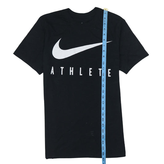 Nike Men's Black Athlete Dri-FIT Logo Short Sleeve Sports T-Shirt Size S