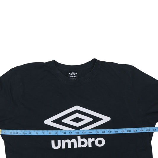 Umbro Men's Black 2XL Logo Sports Cotton T-Shirt