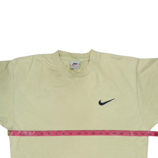 Nike Men's Beige Cotton Short Sleeve Crew Neck T-Shirt Small