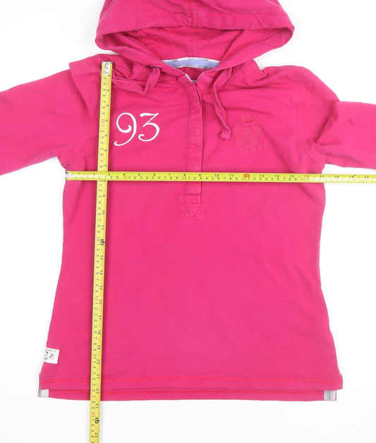 Crew Clothing Co. Womens Pink Size 12 Henley Hoodie Cotton Blend