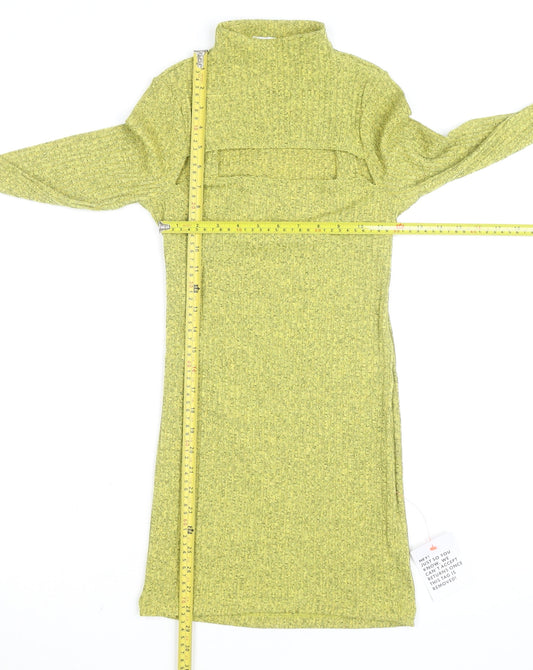 ASOS DESIGN Petite Women’s Green Bodycon Short Knit Dress Size 4