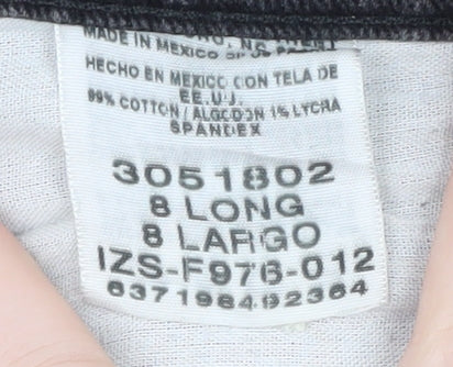 Lee Women's Black Relaxed Straight Leg Jeans Size 8 Long
