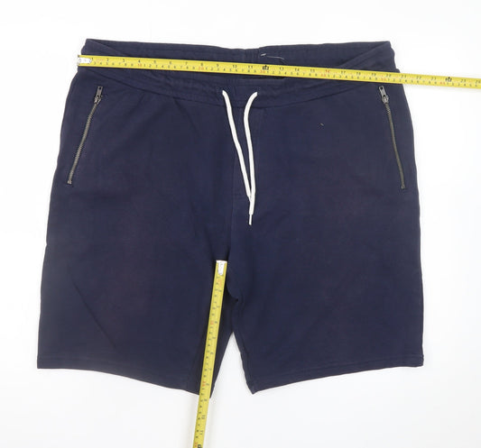 C&A The Basics Men's Blue XL Sweat Shorts with Zipped Pockets