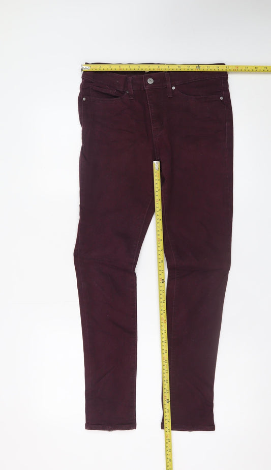 Levi's Women's Purple Skinny Jeans Size 10 W28 L30 Stretch Denim