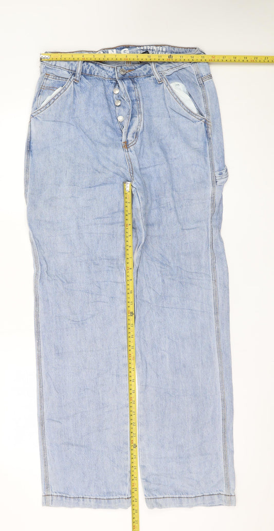 S.O.N.G Men's Blue 28 Straight Leg Denim Jeans