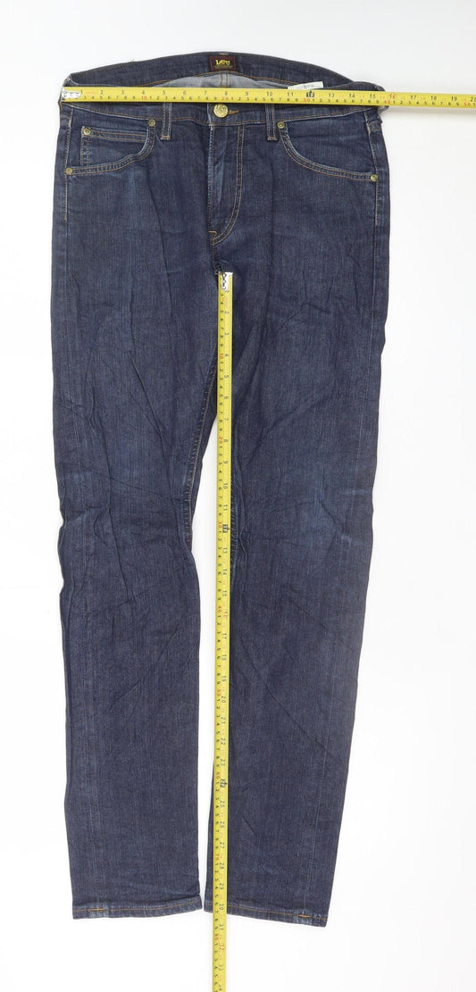 Lee Men's Blue Luke Slim Straight Fit Jeans W30 L32