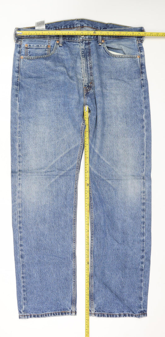 Levi's Men's Blue Straight Leg 501 Denim Jeans W40 L34 Regular Fit