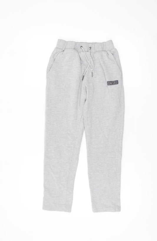 Diesel Boys Grey Jogger Sweatpants Age 11-12 Years Elastic Waist