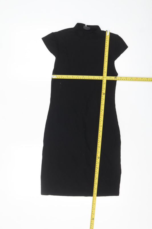 Sparkle & Fade Women’s Black XS Bodycon Short Dress