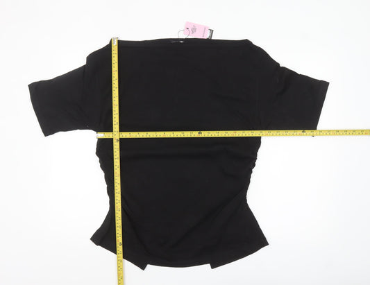 PrettyLittleThing Womens Black M Basic Cotton Short Sleeve T-Shirt
