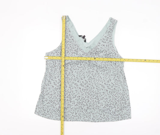 Jasper Conran Women’s Blue Floral Viscose Camisole Tank Top Size 18