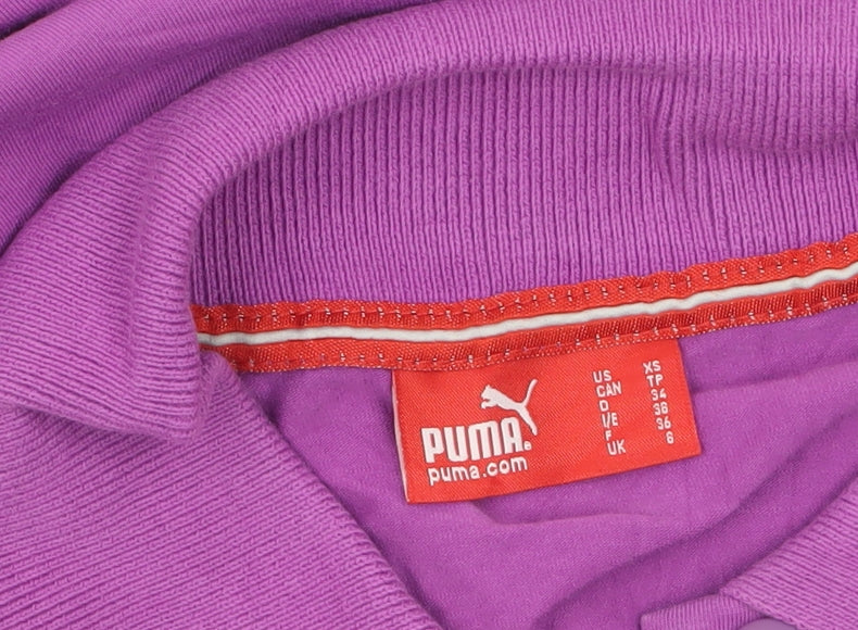 Additional view of Puma Women Purple Collared Shirt Dress UK 6 Short Sleeve Casual
