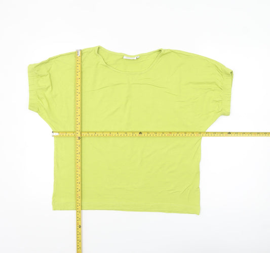 Masai Women Green XS Relaxed Viscose Jersey Short Sleeve T-Shirt