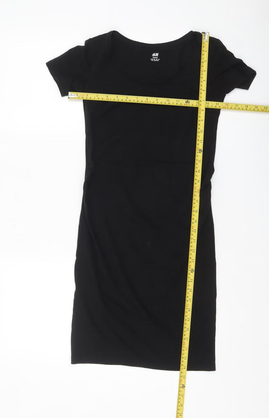 H&M Mama Black Bodycon Maternity Dress Women's XS