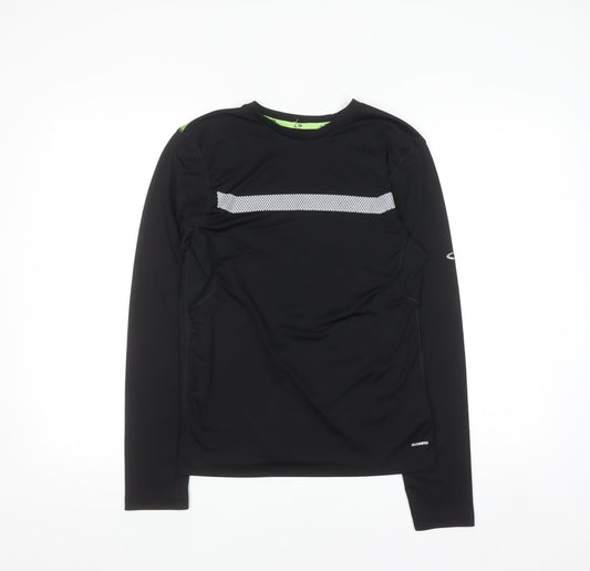 Champion Mens Black Long Sleeve Duodry Athletic Running Top Size S