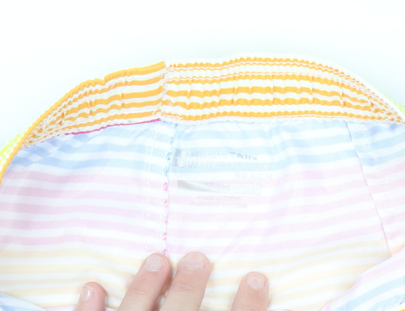 Mountain Warehouse Boys Multicoloured Striped Swim Shorts 6-7 Years Quick Dry