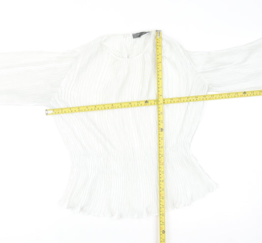 Primark Women’s White Long Sleeve Tunic Blouse Size 6