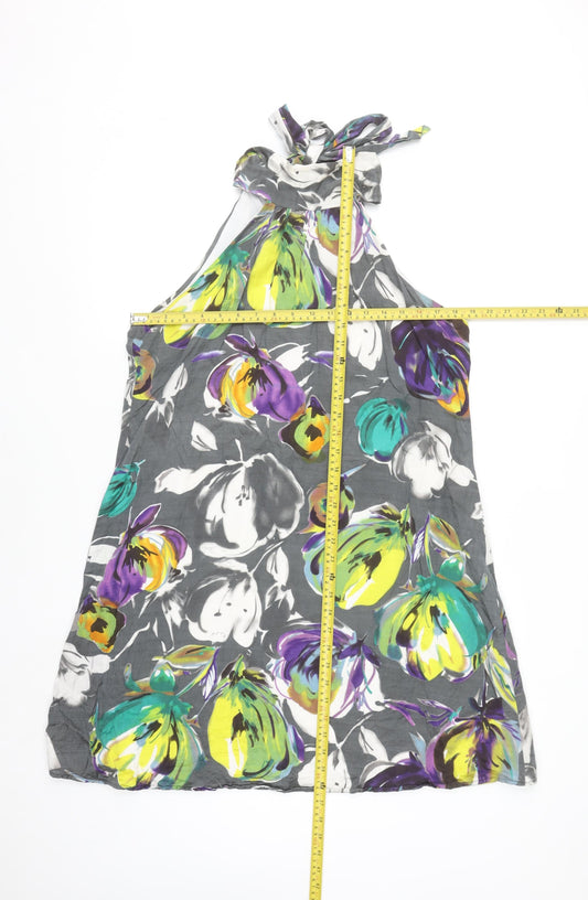Dolce Vita Women’s Multicoloured Floral Halter Neck Shift Dress Size 12