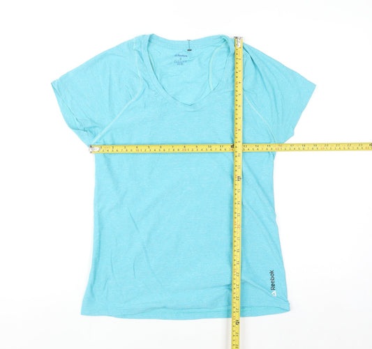 Reebok Women Blue Sports T-Shirt Small Moisture Wicking